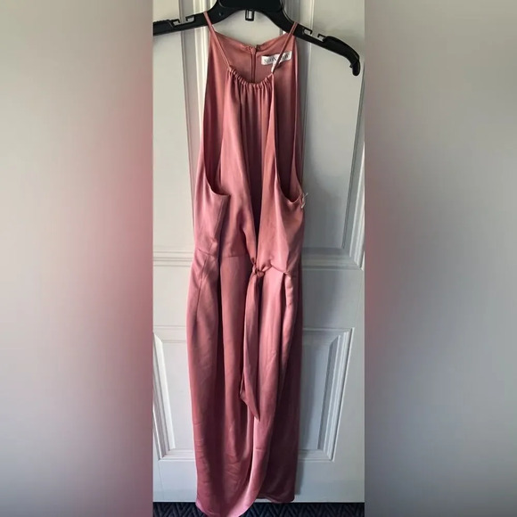 Shona Joy NEW Luxe Tie Sleeveless Midi Dress in Rose Size 10 - Picture 6 of 13
